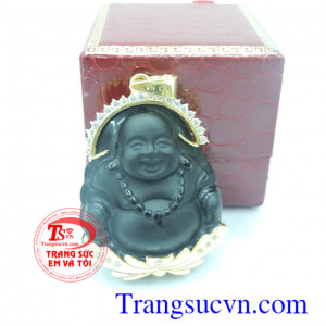 Mặt phật đen bọc vàng