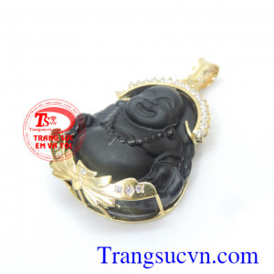 Mặt phật đen bọc vàng