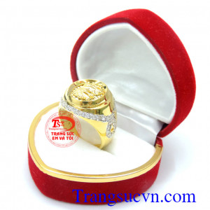 Nhẫn nam đá kết rồng