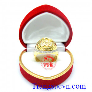 Nhẫn nam đá kết rồng