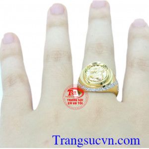 Nhẫn nam đá kết rồng