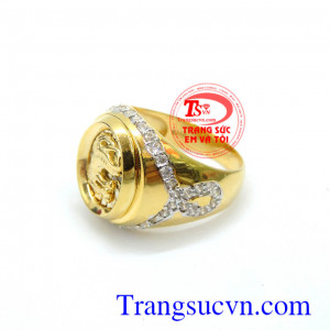 Nhẫn nam đá kết rồng