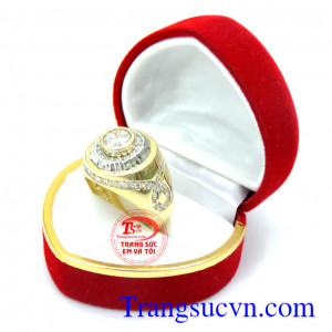 Nhẫn đá vàng tây cao