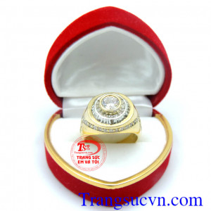 Nhẫn đá vàng tây cao