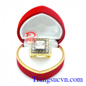 Nhẫn vàng đẹp nam tính chất lượng.