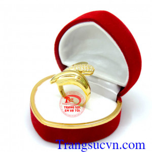 Nhẫn nữ bình minh vàng