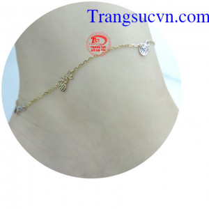 Lắc chân vàng 14k tuyệt đẹp. thiết kế sang trọng tinh tế mang lại vể đẹp mềm mại cho các bạn nữ. Phù hợp làm quà trong những dịp kỷ niệm ý nghĩa.