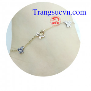 Lắc Chân Vàng Hình Bướm 14k