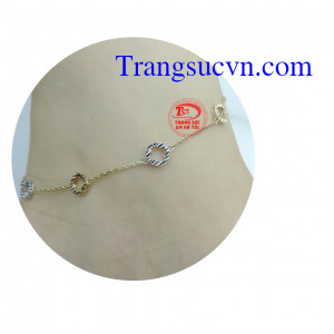 Lắc chân vàng 14k món quà ý nghĩa cho người được nhận với ngụ ý bên nhau không rời của chiếc lắc chân. Lắc chân vàng 14k.