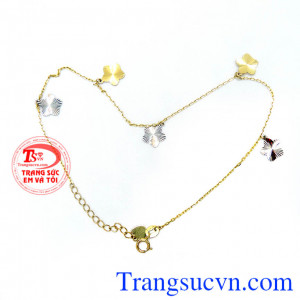 Được thiết kế tinh tế, cho các bạn nữ dịu dàng xuống phố, thướt tha với lắc chân vàng tây 14k.
