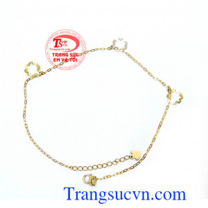 Lắc chân vàng tây hình ngôi sao lồng bông hoa. May mắn cho người đeo. lắc chân vàng tây giá rẻ, uy tín, tin dùng nhiều năm liền.