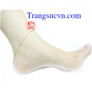 Lắc chân vàng tây hình ngôi sao lồng bông hoa. May mắn cho người đeo. lắc chân vàng tây giá rẻ, uy tín, tin dùng nhiều năm liền.