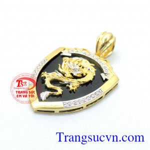 Mặt dây chuyền nam rồng vàng tây đẹp