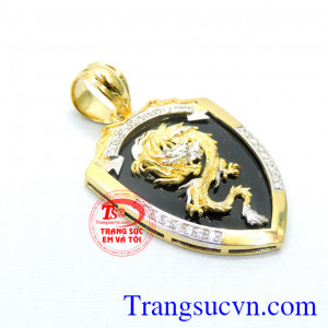 Mặt dây chuyền nam rồng vàng tây đẹp