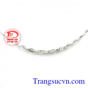 Dây chuyền vàng trắng 18k kiểu đẹp