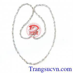Dây chuyền vàng trắng 18k kiểu đẹp