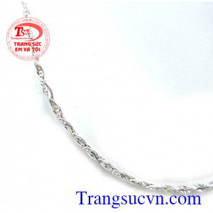 Dây chuyền vàng trắng 18k kiểu đẹp