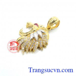 Mặt dây vàng tay 10k đá quý hợp mệnh chất lượng.