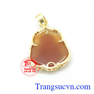 món quà ý nghĩa và tinh thần trong dịp lễ tết và sinh nhật,Mặt dây nam mã não bọc vàng tây 10k