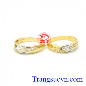 Nhẫn cưới vàng tây đẹp, sang trọng
