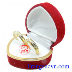 Nhẫn cưới vàng tây 10k kiểu đẹp