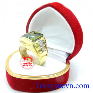Nhẫn nam vàng tây gắn đá đẹp