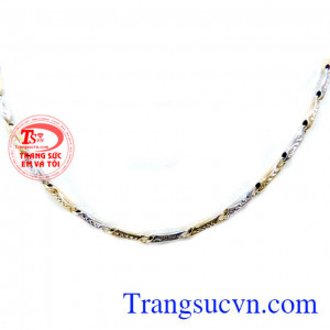 Dây chuyền ý 2 màu cá tính, dây chuyền nhập khẩu Italy, chế tác tốt, kiểu dáng đẹp, chất lượng đảm bảo, có giấy bảo hành 6 tháng, là sản phẩm uy tín chất lượng