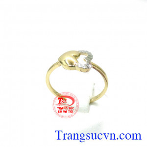 Nhẫn nữ trái tim chung đôi