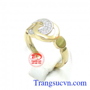 Nhẫn nữ vàng tây 10k họa tiết đẹp giao hàng trên toàn quốc.