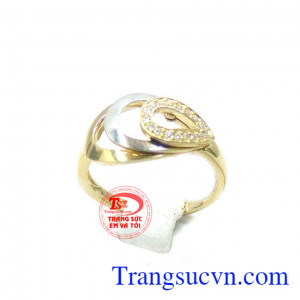 Nhẫn nữ vàng tây kiểu mới nữ tính