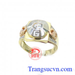 Nhẫn nam vàng tây Korea đẹp