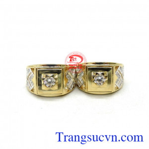 Nhẫn Nam Vàng Tây sang trọng