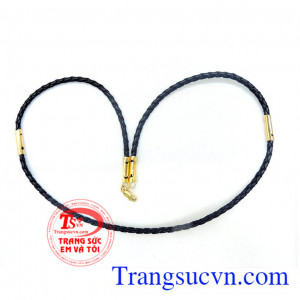 Dây vải bọc vàng tây 10k 41.6%au) dây vải mềm mại phù hợp đep mặt dây hoặc đeo mặt dây đá quý