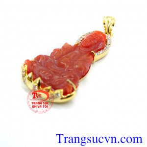 Phật quan âm ngọc cẩm thạch bọc vàng 14k đẹp chạm khắc bọc vàng 10k sáng bóng đảm bảo chất lượng hợp thời trang, sang trọng và phong thủy.