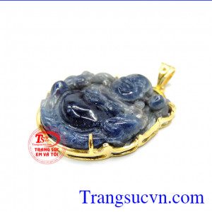 Bán Mặt Sapphire thiên nhiên bọc vàng, sản phẩm mặt dây bọc vàng đá quý mặt đá sapphire thiên nhiên kết hợp với vàng 14k cao cấp.
