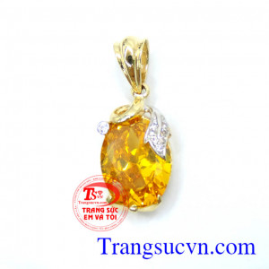 Mặt dây chuyền vàng đá