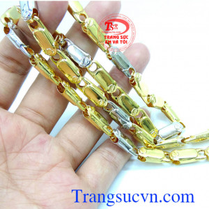 Dây 10k vàng mắt xích bè 2 màu