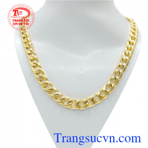 Dây vàng nam đẳng cấp vĩnh viễn, dây chuyền kiểu dáng Korea độc đáo, mắt xích dày, đem lại phong cách mạnh mẽ cho nam giới