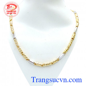 Dây vàng xoắn ốc chất lượng, dây chuyền nam vàng tây 10k sáng thiết kế độc đáo,