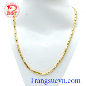 Dây vàng tây 10k trẻ trung, dây vàng tây đốt hình chữ nhật khắc họa tiết độc đáo, tinh tế đem lại sự trẻ trung cùng phong cách vô cùng mạnh mẽ cho nam giới