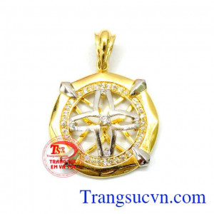 Mặt vàng vòng xoay màu nhiệm, mặt nam vàng thiết kế độc đáo hình lục giác,mặt nam vàng phong cách, vàng 10k kèm giấy kiểm định.