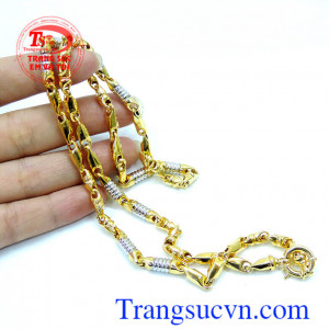 Dây chuyền nam vàng tây lịch lãm