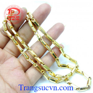 Dây chuyền manly cho nam, dây chuyền nam cá tính men lỳ cho phái mạnh, dây chuyền vàng 10k chuẩn chất lượng