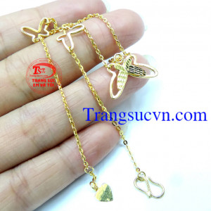 Chiếc Lắc vàng chân nữ đảm bảo chất lượng vàng,lắc nữ vàng tây,lắc nữ đẹp thiết kế và chế tác lắc vàng tây theo yêu cầu,