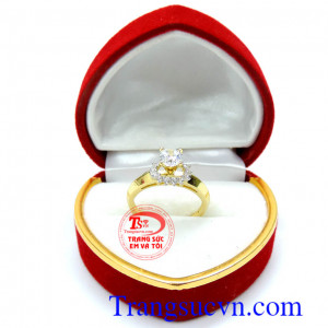 Nhẫn nữ vàng tây quý phái đẹp, bền, hợp thời trang,