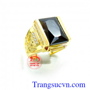 Nhẫn vàng nam đá đen nhẫn nam
