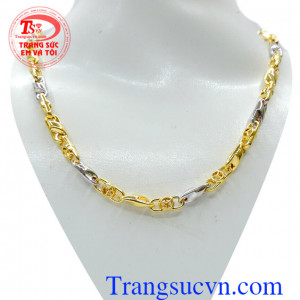 Vòng nam vàng phay sáng đẹp, dây chuyền nam vàng tây kiểu dáng phong phú, thiết kế sang trọng, sản phẩm kèm giấy kiểm định