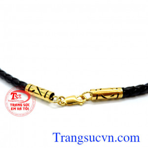 Dây da bọc vàng phong cách