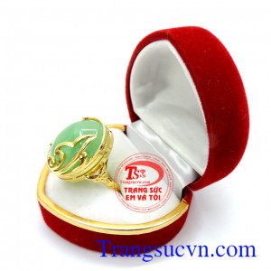Nhẫn nữ vàng ngọc cẩm thạch