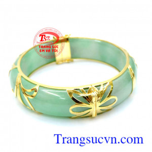 Vòng cẩm thạch dát vàng tây chất lượng đảm bảo.